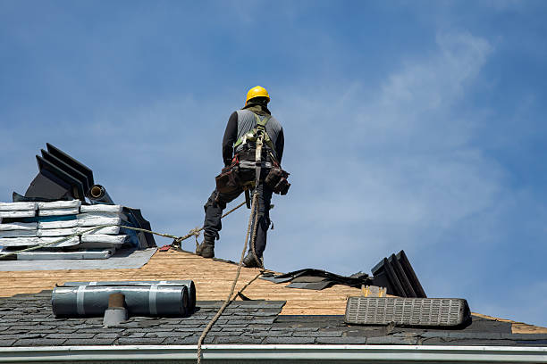 Professional Roofing technician working in Johnson, NY